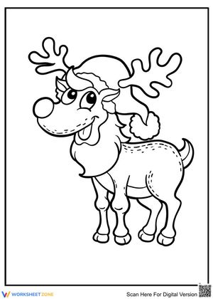 Smiling Rudolf: A Christmas Worksheet