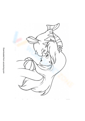 Ariel and Flounder Worksheet for Disney Fun