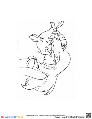 Ariel and Flounder Worksheet for Disney Fun