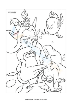 King Triton and Ariel