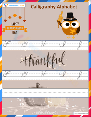 Thanksgiving Calligraphy F-J