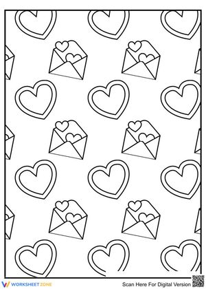 Love letter envelopes and heart shapes