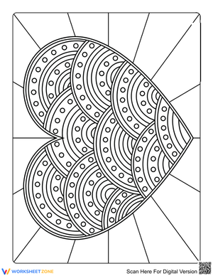 Curved Striped Pattern Heart