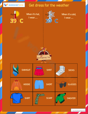 Dress for the Weather: A Learning Worksheet