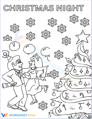Christmas Night Worksheet for Holiday Activities