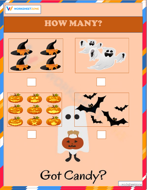 Counting Halloween Items Worksheet