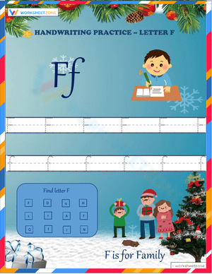 Alphabet Letter F Tracing Worksheet