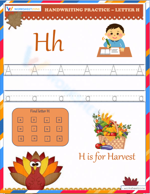 Letter H Writing Practice for Kids 
