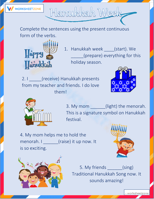 Hanukkah Week Worksheet for Holiday Fun