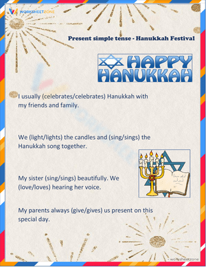Hanukkah Festival Worksheet for Holiday Fun