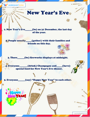 Celebrate New Year's Eve with this fun worksheet!