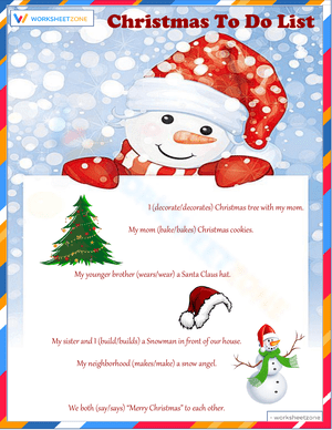 Christmas To-Do List Worksheet for Holiday Planning