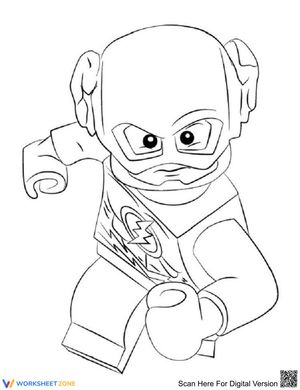 Printable LEGO Flash Coloring Page | Grade K-2 Art