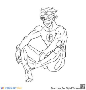 DC's Kid Flash Worksheet for Young Heroes