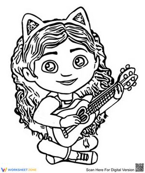 Gabby playing guitar