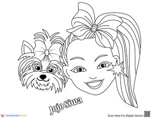 JoJo Siwa and Puppy BowBow Coloring