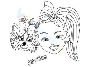 JoJo Siwa and Puppy BowBow Coloring