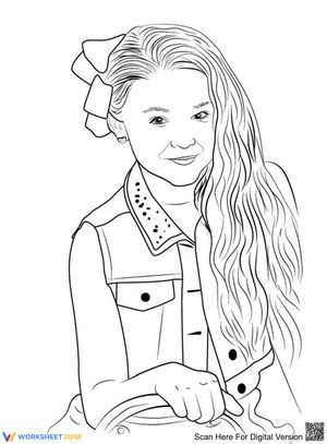 Jojo Siwa Portrait Coloring Page | Essential Printable