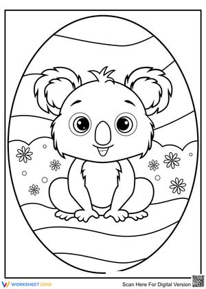Koala with flowers blooming
