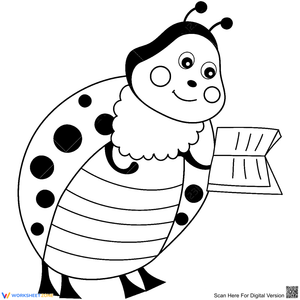 Ladybug reading book