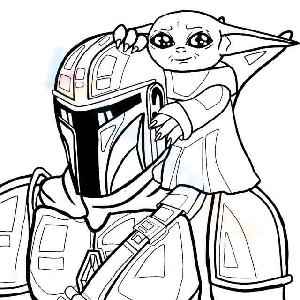 Mandalorian and Baby Yoda 2 Worksheet