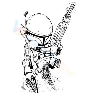 Cartoon Mandalorian