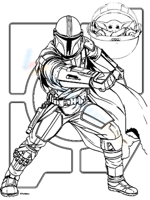 Mandalorian and Baby Yoda 3 Worksheet