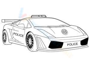 Lamborghini Police Car Worksheet