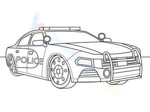 Police Car Coloring Page
