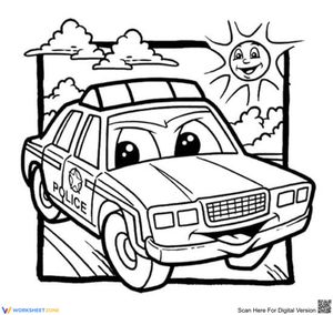 Cartoon Police Car