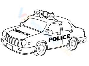 Police Car Fun Learning Worksheet