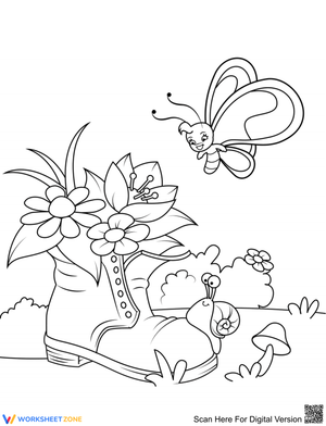 Flowers In Old Shoe