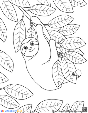 Sloth with Leaves