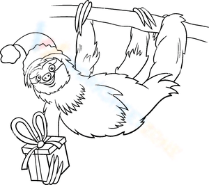 Christmas Sloth
