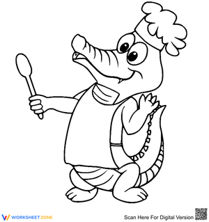 Cute Chef Alligator