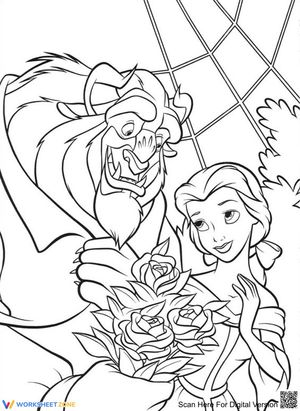 Beauty and the Beast Coloring Page | Essential Printable