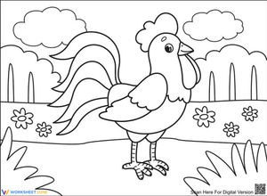 Cartoon rooster