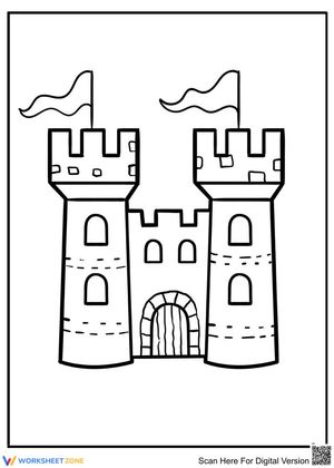 Castle with flags