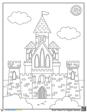 Magical Castle Coloring Page | Essential Printable