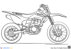 Honda Dirt Bike Activity Sheet