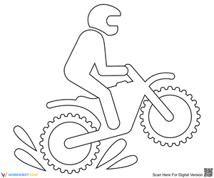 Cartoon Dirt Bike Worksheet: Fun