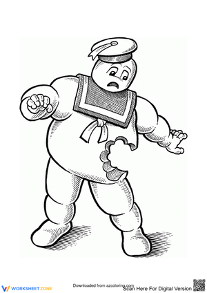 Stay Puft Marshmallow Man Coloring Page