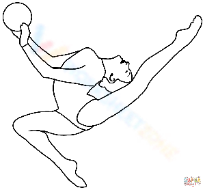 Gymnast with a Ball Worksheet