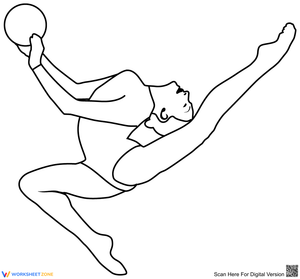 Gymnast with a Ball Worksheet