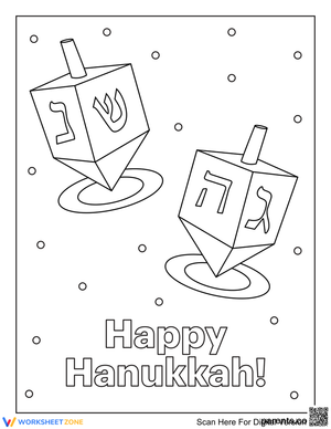 Hanukkah Dreidel Coloring Page | Essential Holiday Activity