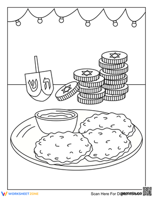 Hanukkah Coloring Page