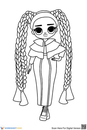 LOL OMG Big Sister Shine Printable Coloring Page