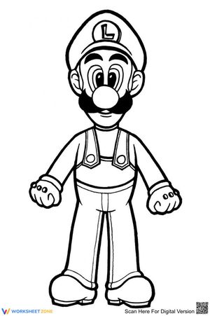 Standing Luigi Worksheet: Fun Activity