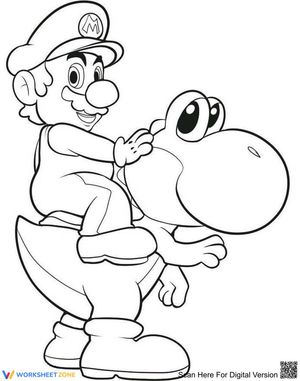 Mario and Dinosaur Adventure Worksheet
