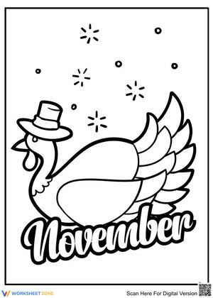 November Turkey Activity Worksheet